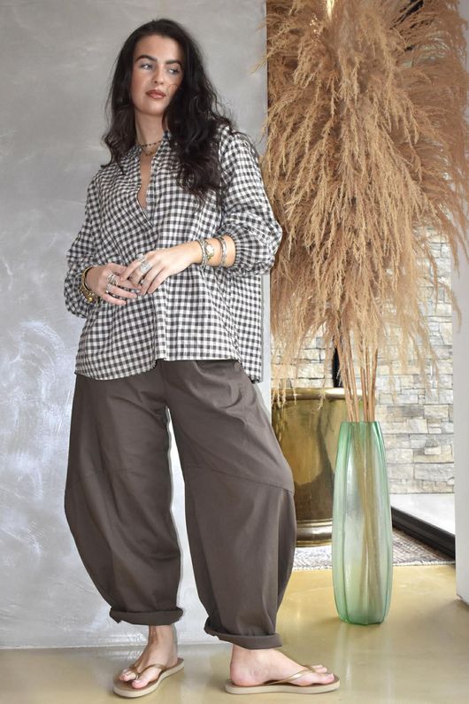 Paloma Classic Barrel Pant Chocolate